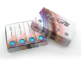 ACCUFLI Max Soft golf balls with crystal blue cover for premium visibility on greens