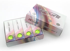 ACCUFLI Max Soft Golf Balls crystal cover close-up highlighting premium design and soft feel for on-course play