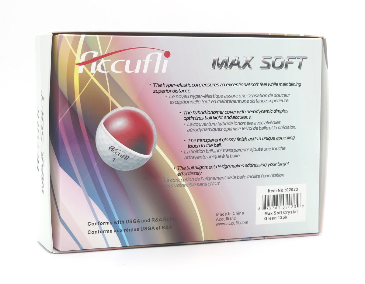 ACCUFLI Max Soft Golf Balls target-alignment feature helps consistent aiming and scoring