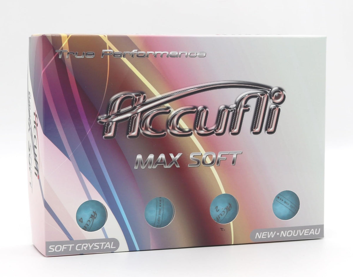 ACCUFLI Max Soft golf balls use hybrid ionomer cover for consistent distance and flight