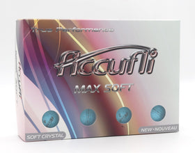 ACCUFLI Max Soft golf balls use hybrid ionomer cover for consistent distance and flight