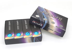 ACCUFLI Max Soft golf balls with matte blue finish for enhanced visibility and soft feel.