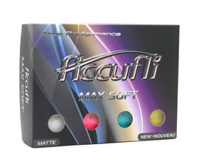 ACCUFLI Max Soft golf balls with matte finish for improved visibility on the fairway