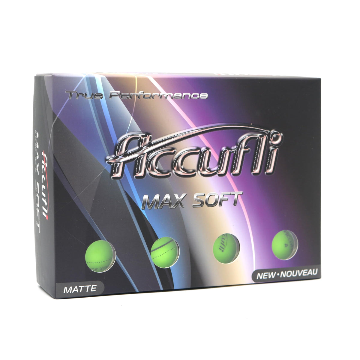 ACCUFLI Max Soft matte green finish offering greenside spin potential