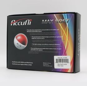 ACCUFLI Max Soft balls feature alignment design to improve shot consistency.