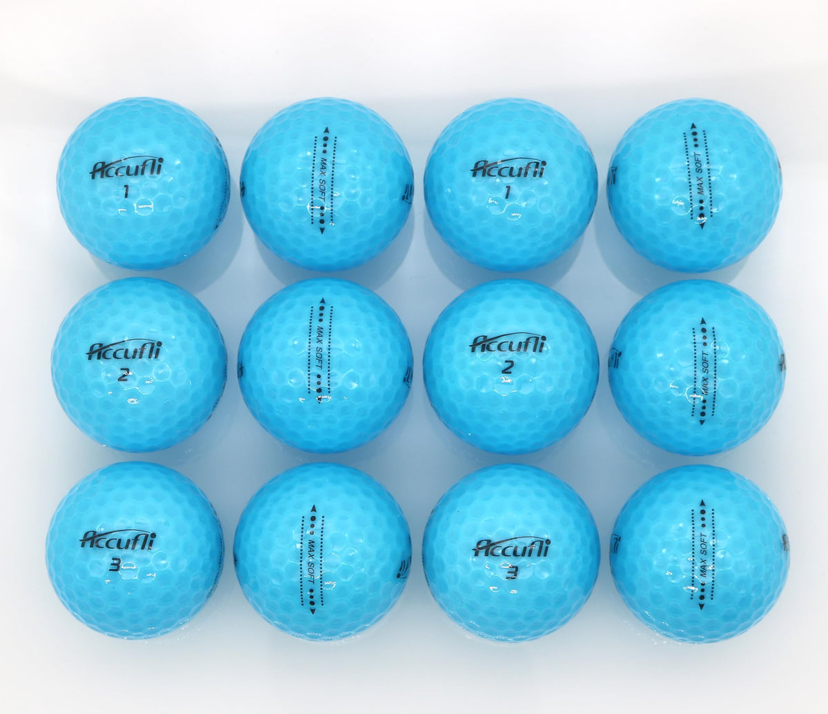 ACCUFLI Max Soft golf balls feature ultra-soft core for a responsive, comfortable feel
