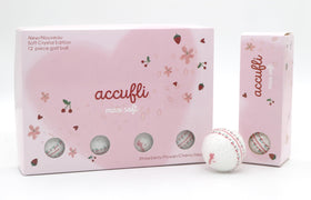 ACCUFLI Max Soft Icon Golf Balls Cherry with crystal cover for distinctive look and feel