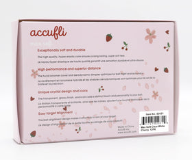 ACCUFLI Max Soft Icon Cherry balls featuring hybrid ionomer cover for durability and distance