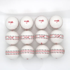 ACCUFLI Max Soft Icon Cherry balls featuring engraved icons for personal style and visibility