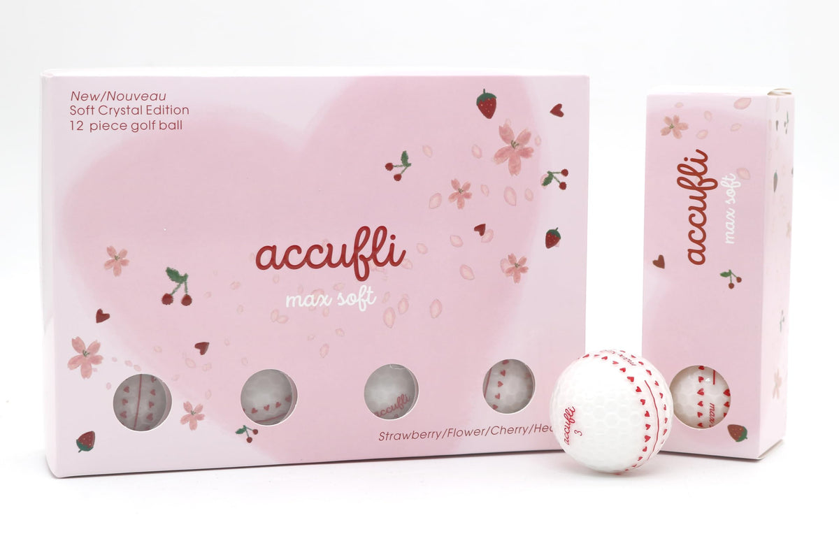 ACCUFLI Max Soft Icon golf balls heart 12-pack for standout style and reliable visibility on greens