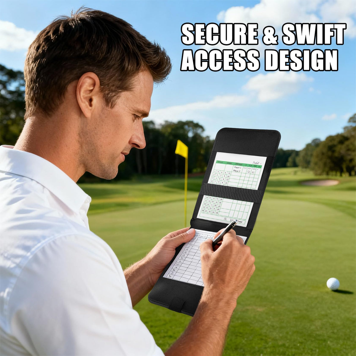 Acebirdie card slot and refills pocket helps organize tickets and cards.