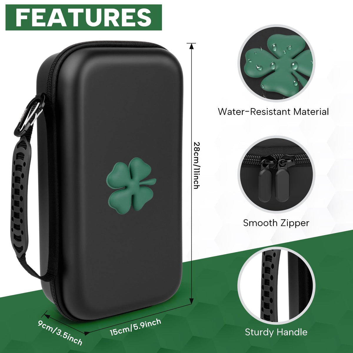 Acebirdie Golf Glove Holder Case waterproof shell protects contents on the go.