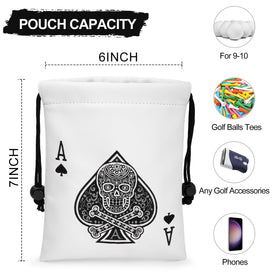 Acebirdie golf pouch compact size fits essentials for training and travel.
