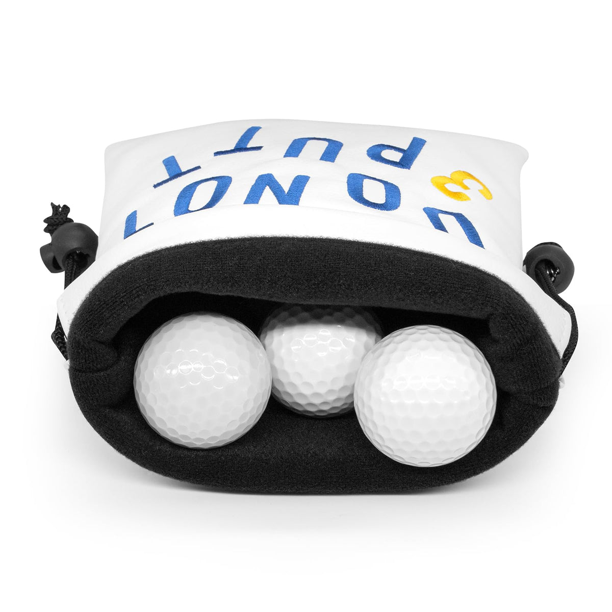 Acebirdie golf pouch with sugar skull embroidery adds standout style on the course.