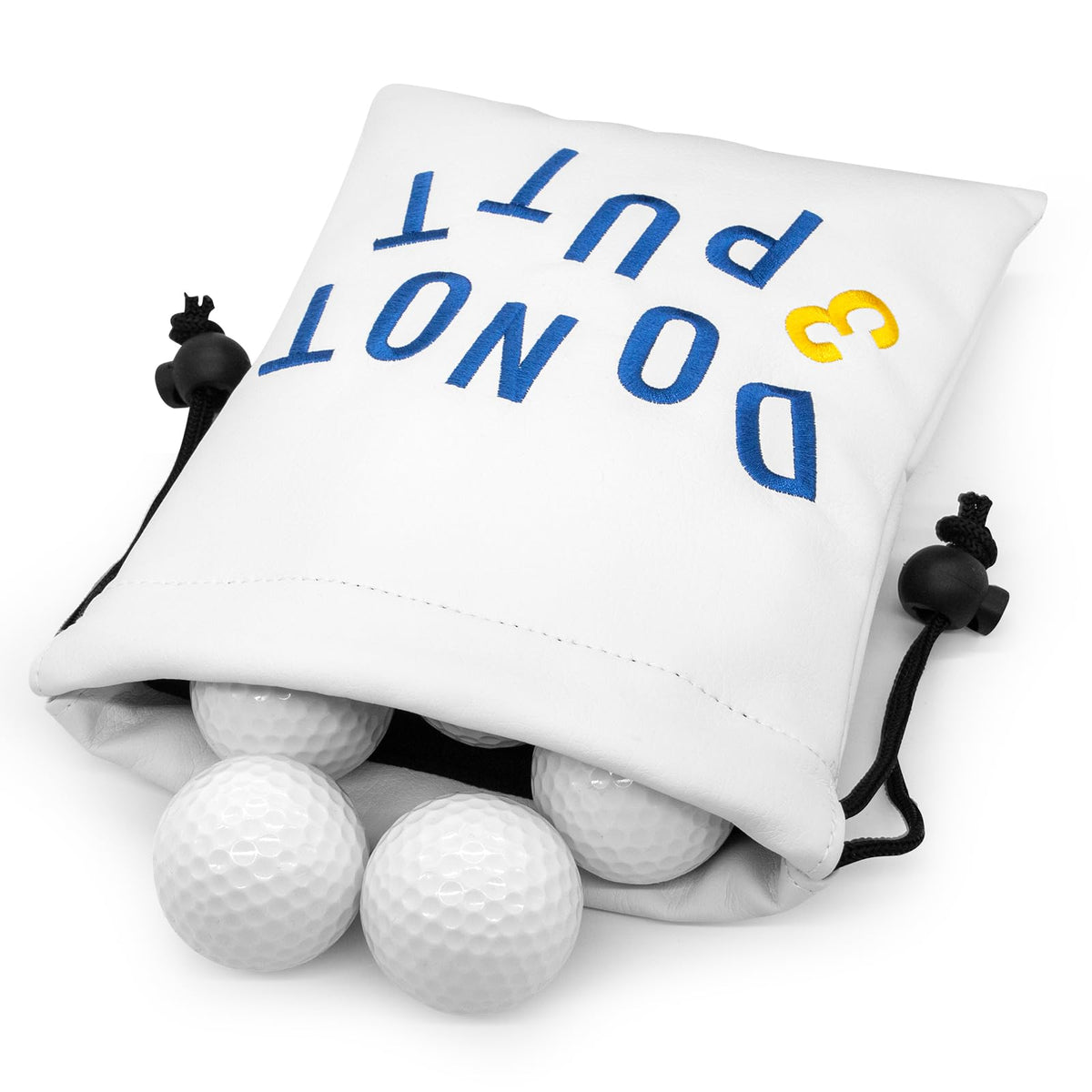 Acebirdie golf valuables pouch with drawstring closure secures essentials on the course.