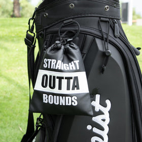 Acebirdie PU leather golf pouch showcases durable storage for tees and balls