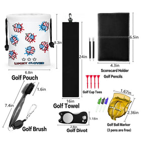 Acebirdie sugar skull embroidery creates a stylish golf accessory.