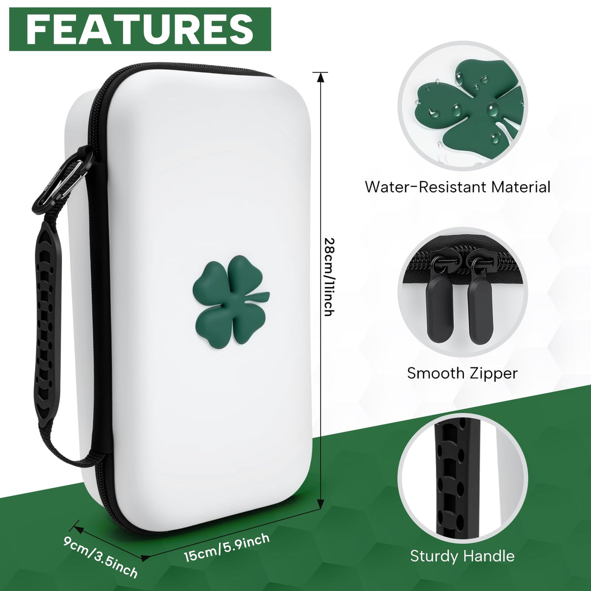 Waterproof Acebirdie design guards golf essentials from rain.