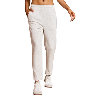 ACEGOLFS ivory pull-on waist ankle pant, ideal for golf and daily wear
