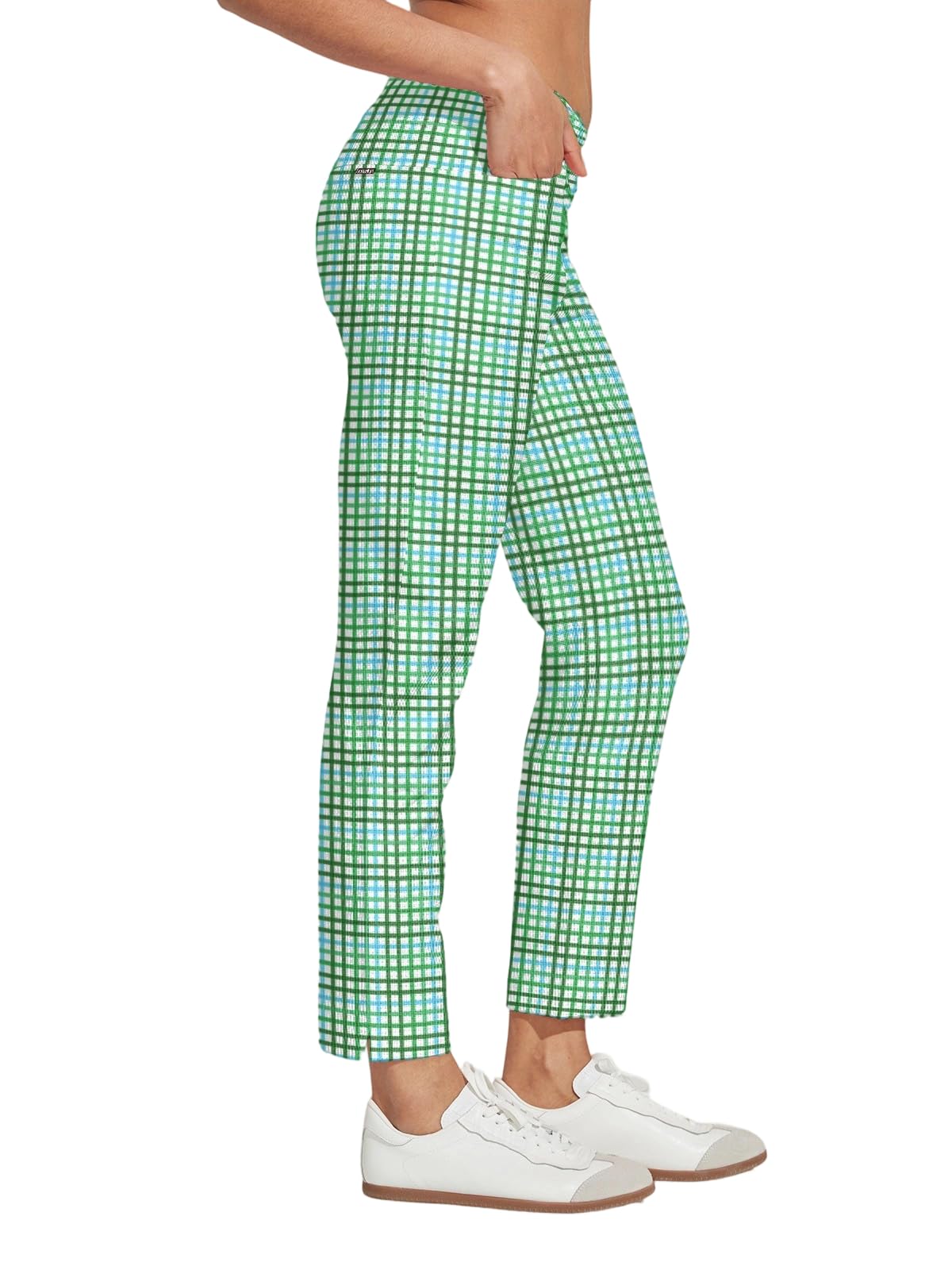 ACEGOLFS women's stretch printed ankle pants for on-course comfort and mobility