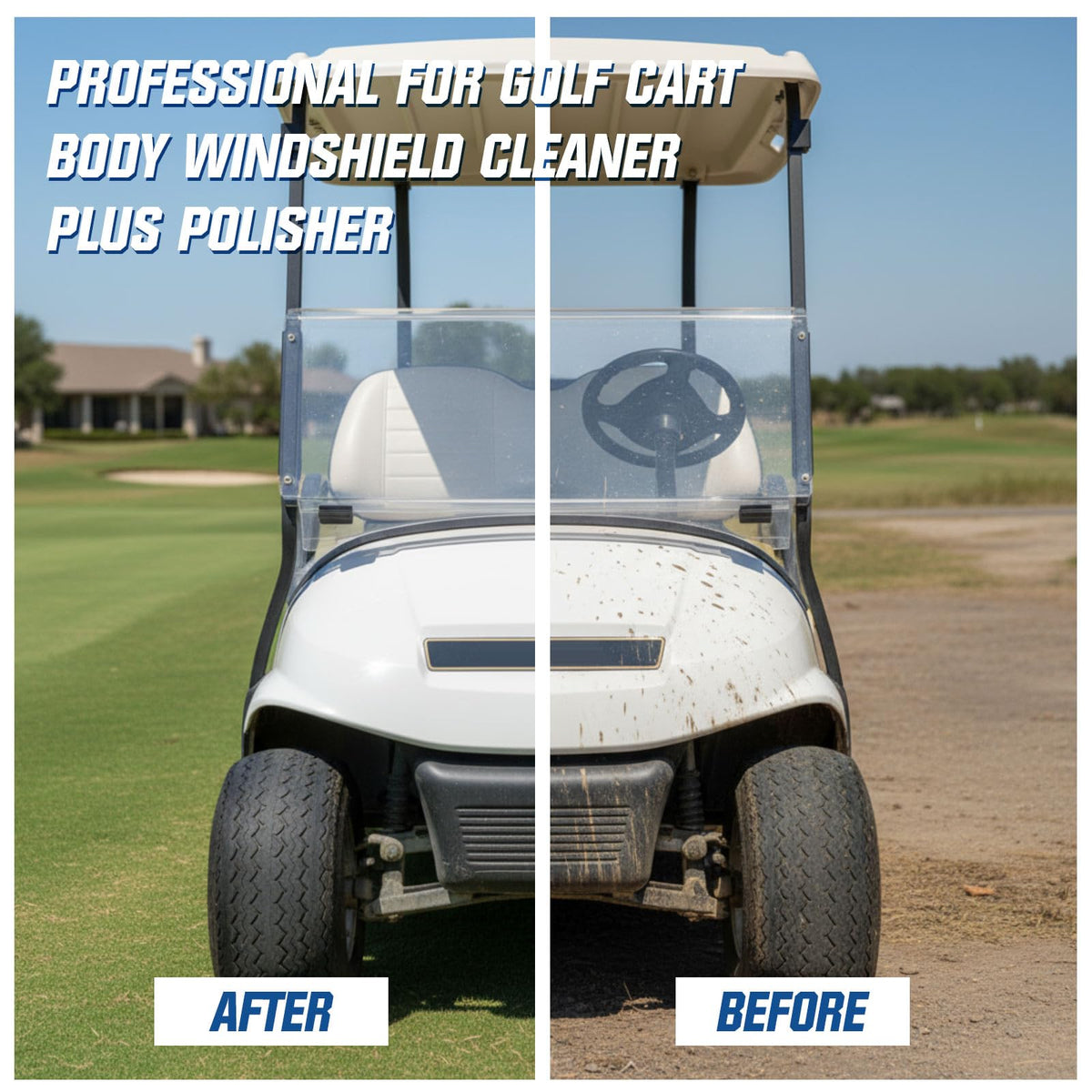 Acellegic golf cart cleaner fender glossy after treatment