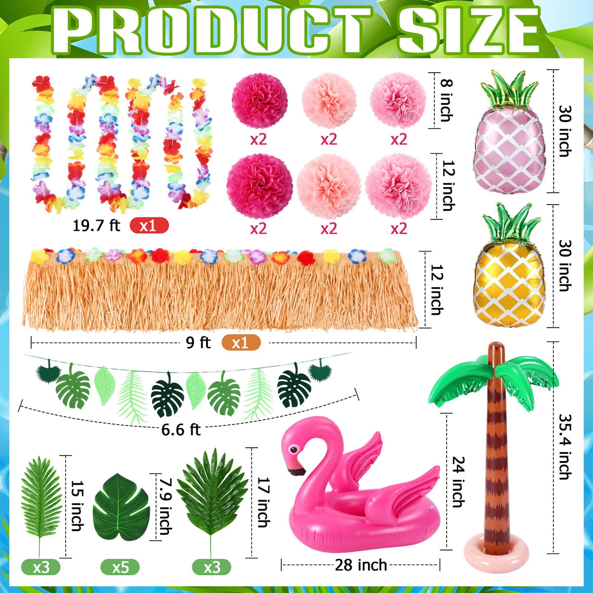 AceOrbit grass fringe banner adds tropical flair to the float