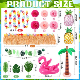 AceOrbit grass fringe banner adds tropical flair to the float