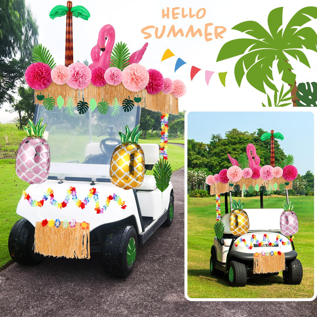AceOrbit inflatable flamingo provides a cheerful parade focal point