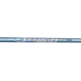 Acer Velocity light blue 370 graphite shaft hybrids, versatile swing for fairways.