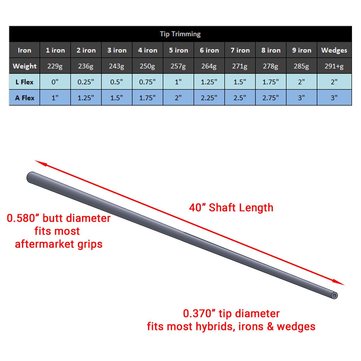 Acer Velocity silver graphite iron shaft for ladies and seniors with high launch.