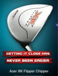 XK Flipper Chipper Golf Club helps control chip and run shots around the green