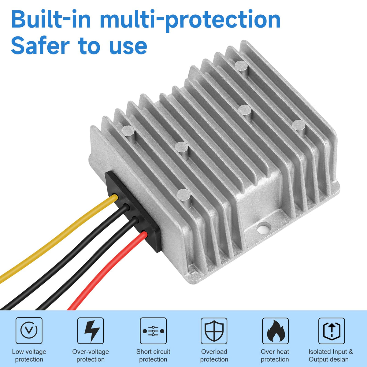 Acridine DC-DC IP68 waterproof case highlights durability in harsh conditions.