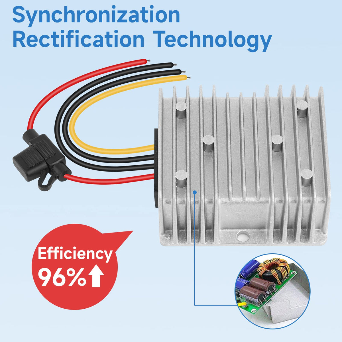 Acridine DC-DC output connectors in real-world setup.