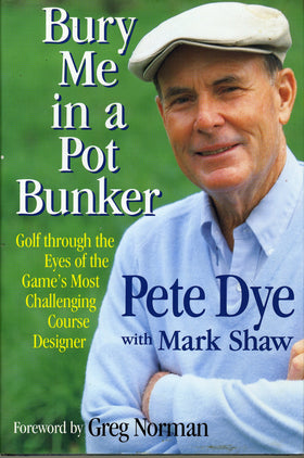 Addison-Wesley Bury Me in a Pot Bunker cover—engaging course-design insights for golf fans.