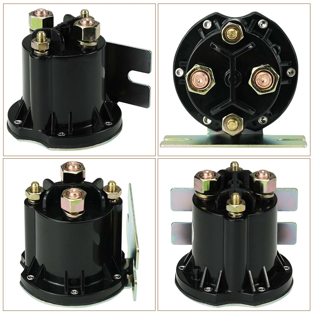 48V solenoid coil with silver alloy contacts for durable operation.