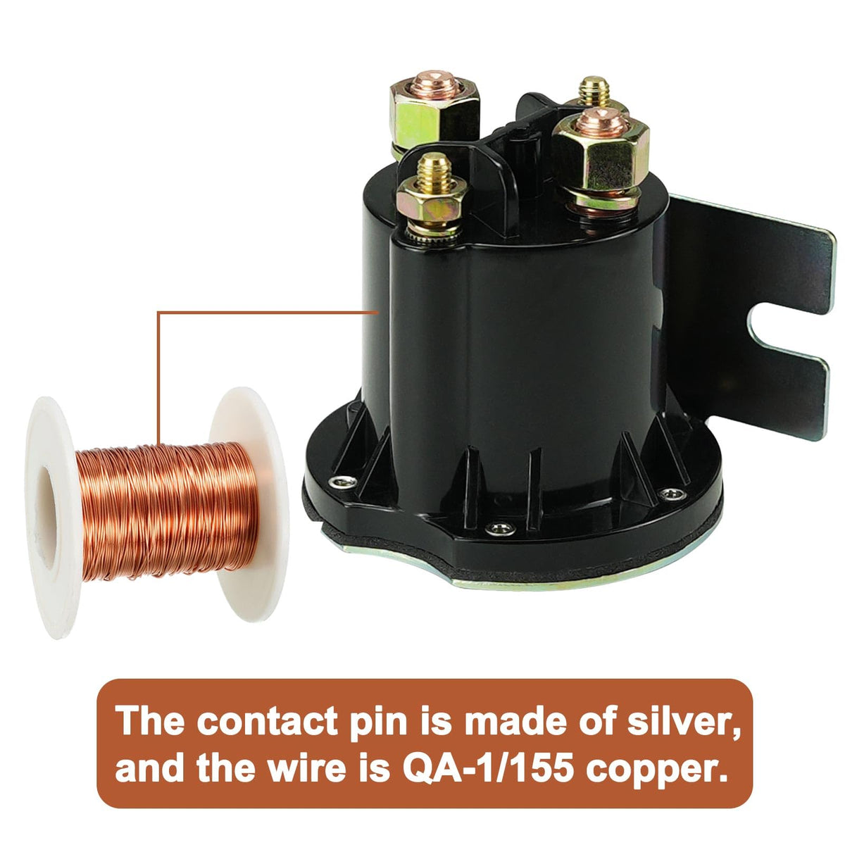 Solenoid compatible with 48V MPT 800/1000 carts for dependable power delivery.