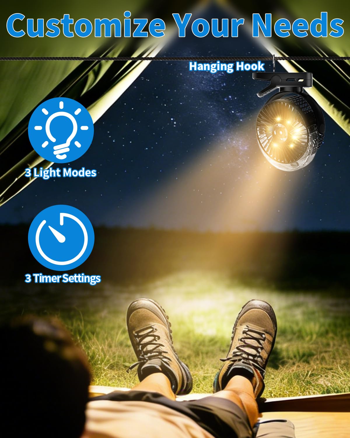 ADUST four-speed, three-level lighting for customizable visibility