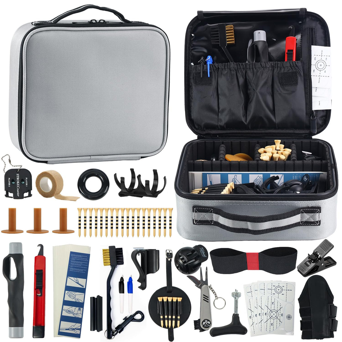 AEORUM golf accessories kit bag keeps gear organized on the course.