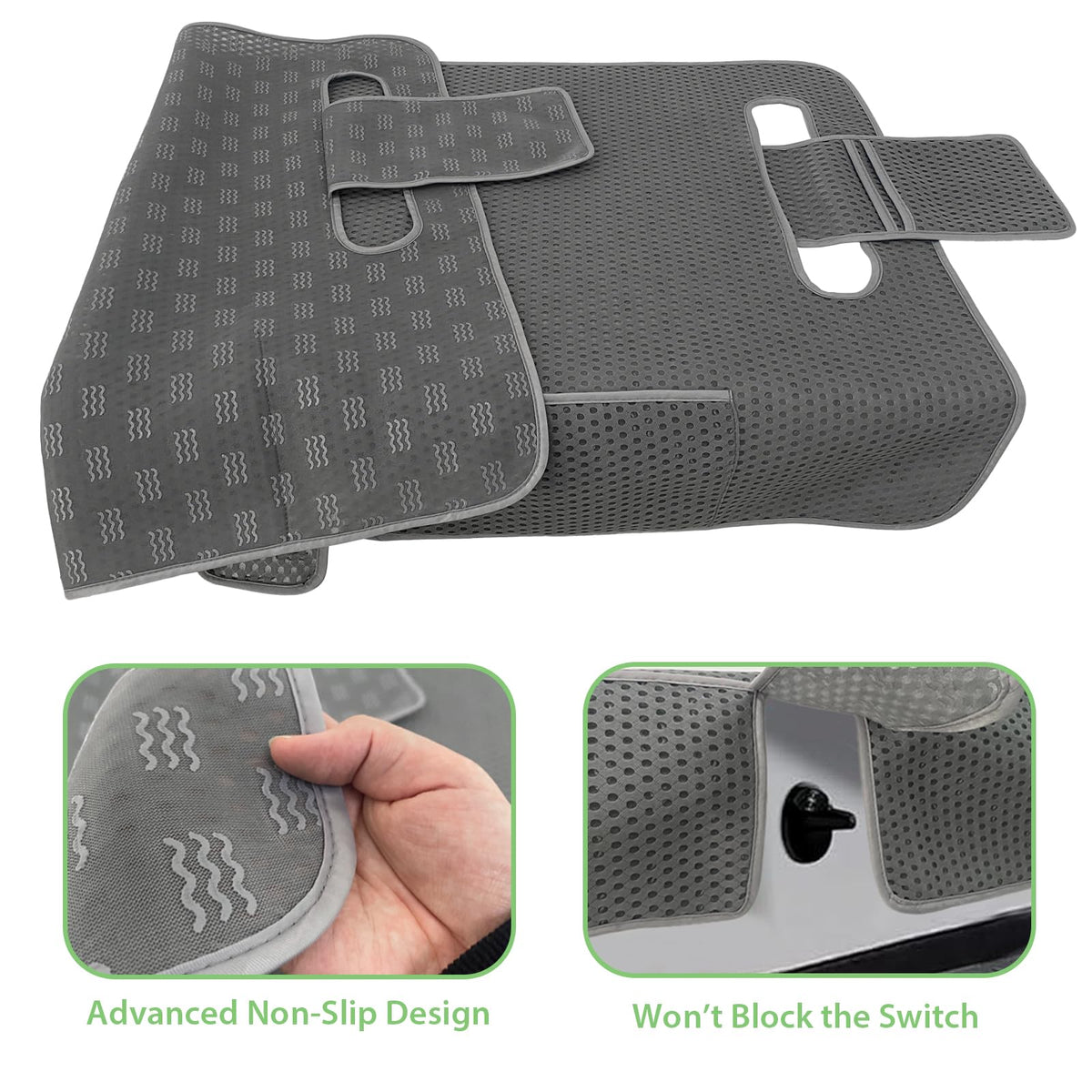 AEROiVi seat cover with four pockets for essentials on a golf cart.