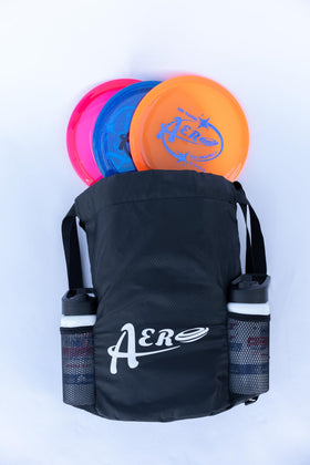 AeronauDiscs drawstring bag for easy transport of the starter set