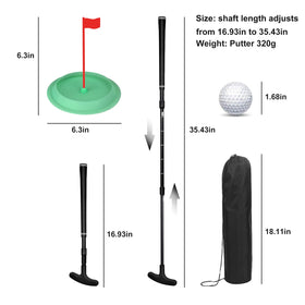 AESWGOF aluminum shaft putter demonstrates durability and smooth swings.