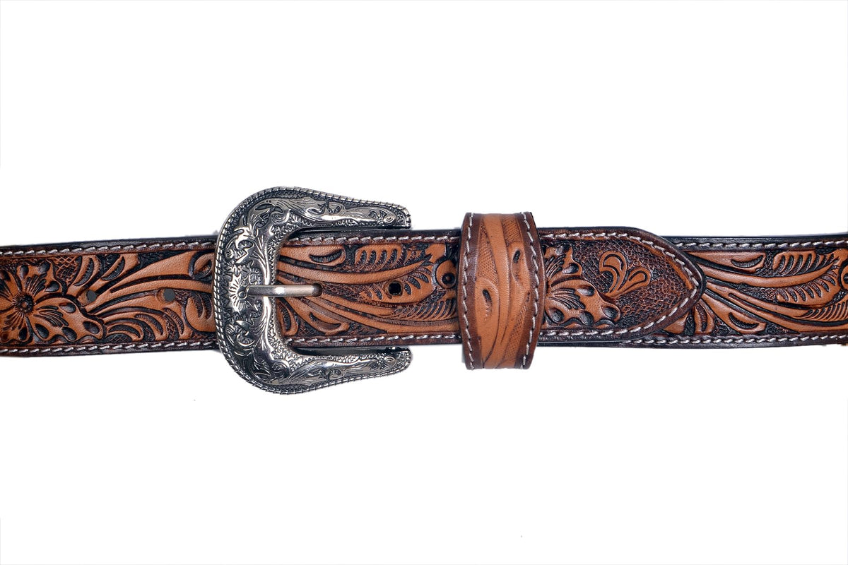 Affilare beaded inlay Western belt adds unique detail for casual and dressy outfits.