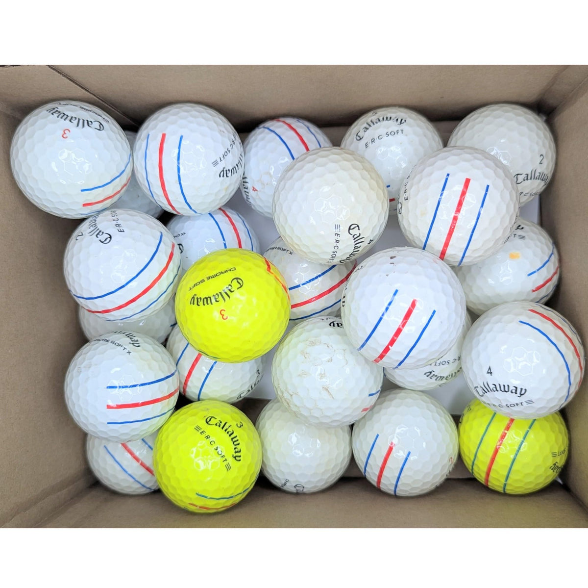 AFFORDABALL GOLF ERC Soft white and yellow offers versatile practice and round-ready performance.