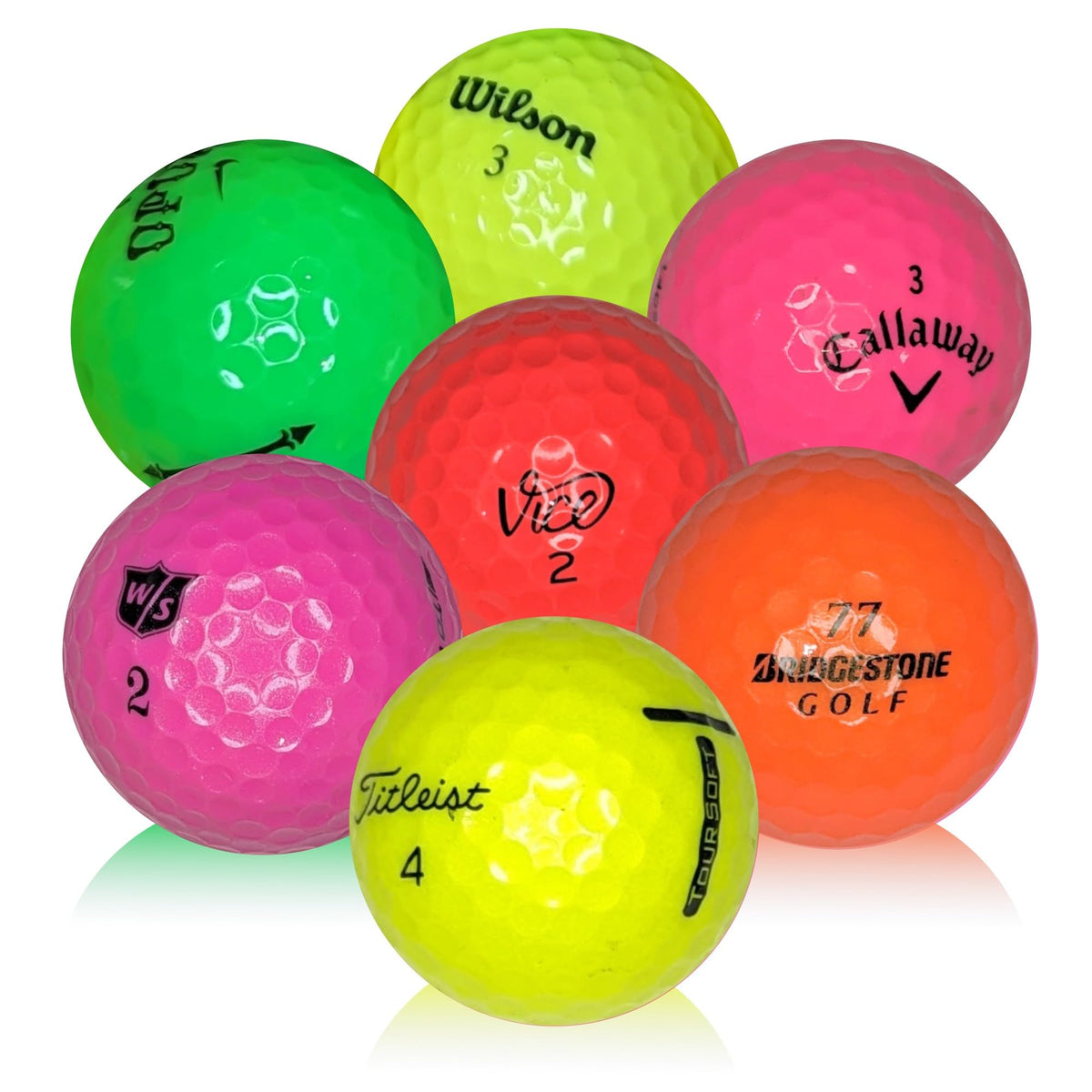Affordaball Golf 50-pack color ball mix for practice rounds