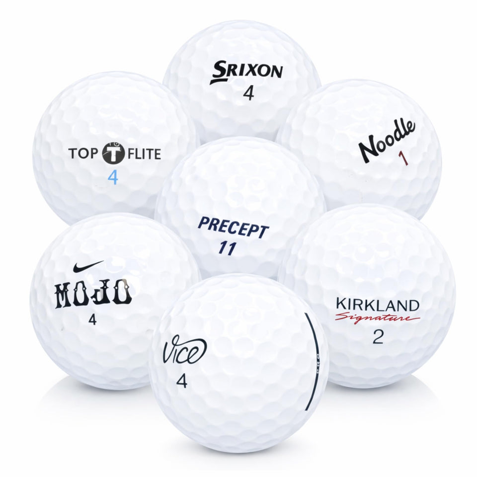 Afford-A-Ball Golf 50-pack white balls for casual practice.