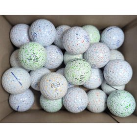 Afford-A-Ball Golf balls in play on the course for budget practice.