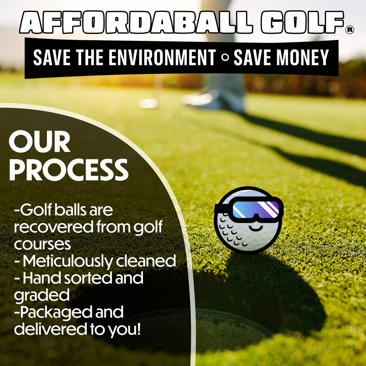 AFFORDABALL Golf: Hand-graded condition mix with clear criteria
