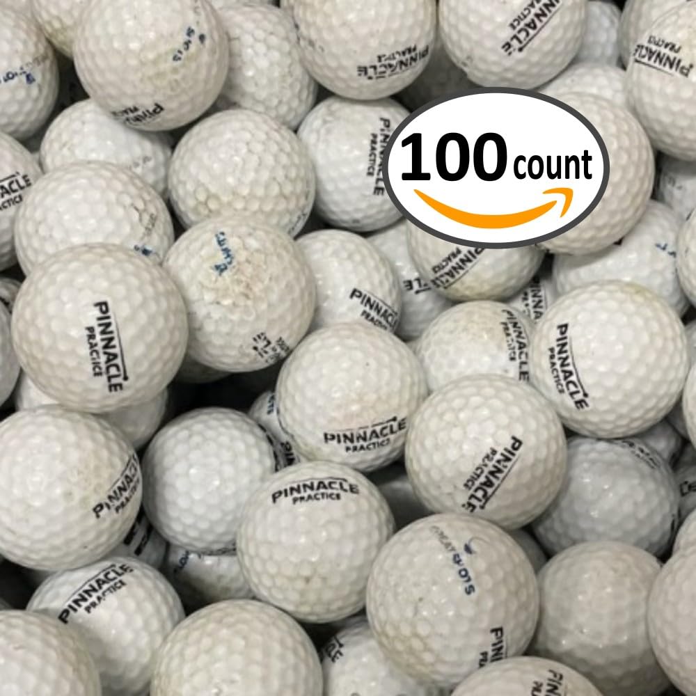 Affordaball Golf recycled balls show wear, ideal for range drills and budget training.