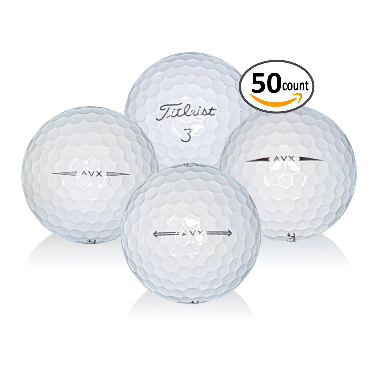 Afford-A-Ball used AVX white ball selected from courses for value and performance.