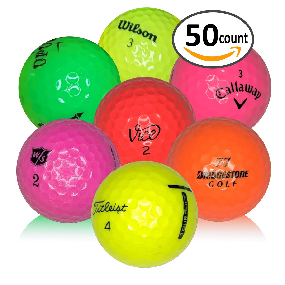 Used color golf balls from Affordaball for casual play